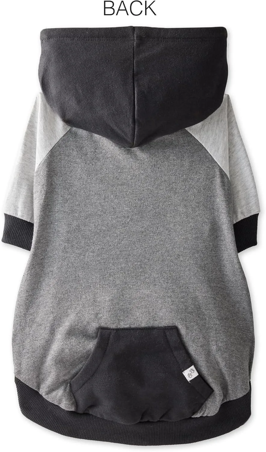 100% Organic Cotton Rocky - The Comfy Dog Hoodie Pet Coat for Small, Medium and Large Dogs, Black Color Block, Large