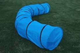 18' Dog Training Equipment Pet Agility Tunnel with Carry Case Blue