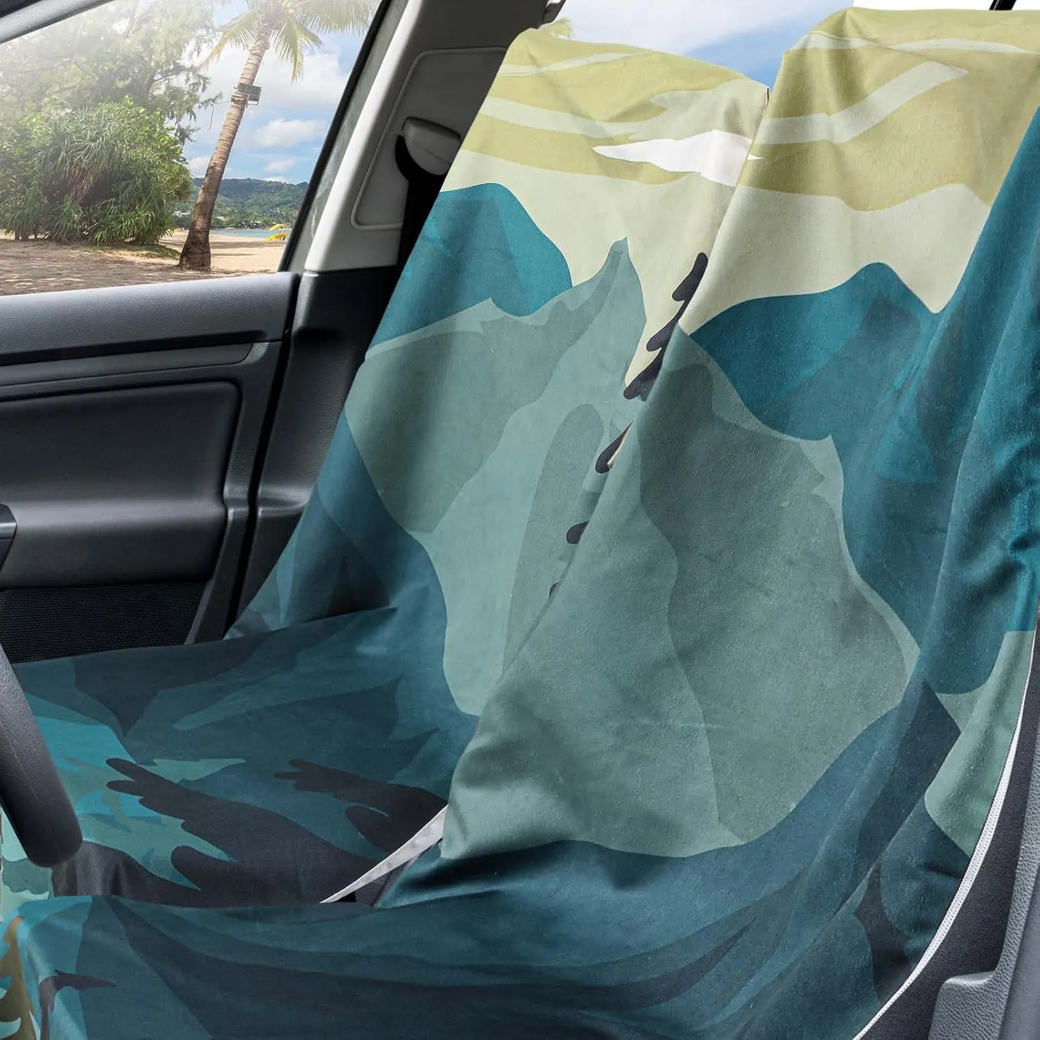 2 Pack Car Seat Towel Covers with Storage Bag Seat Post Workout Sweat Washable Cover Non Slip for Car Towel for Dog Pet Workout Outdoor Sport Activities