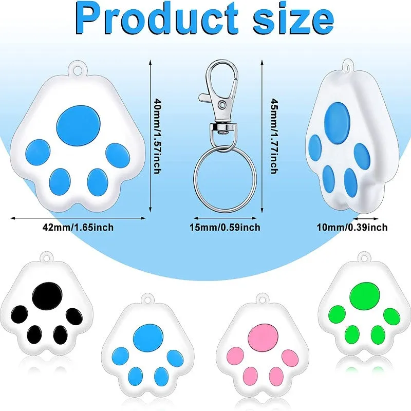 4 Piece Set of Smart Trackable Key Finders - Pet Locators - Keychains GPS Tracking Devices