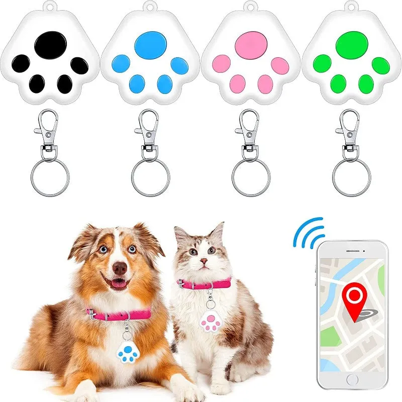 4 Piece Set of Smart Trackable Key Finders - Pet Locators - Keychains GPS Tracking Devices