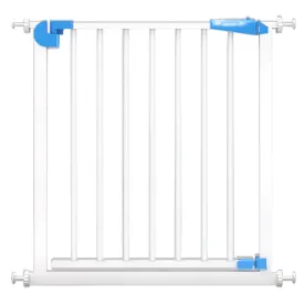 Adjustable Baby Pet Child Kid Safety Security Gate Stair Barrier Door Extension Blue