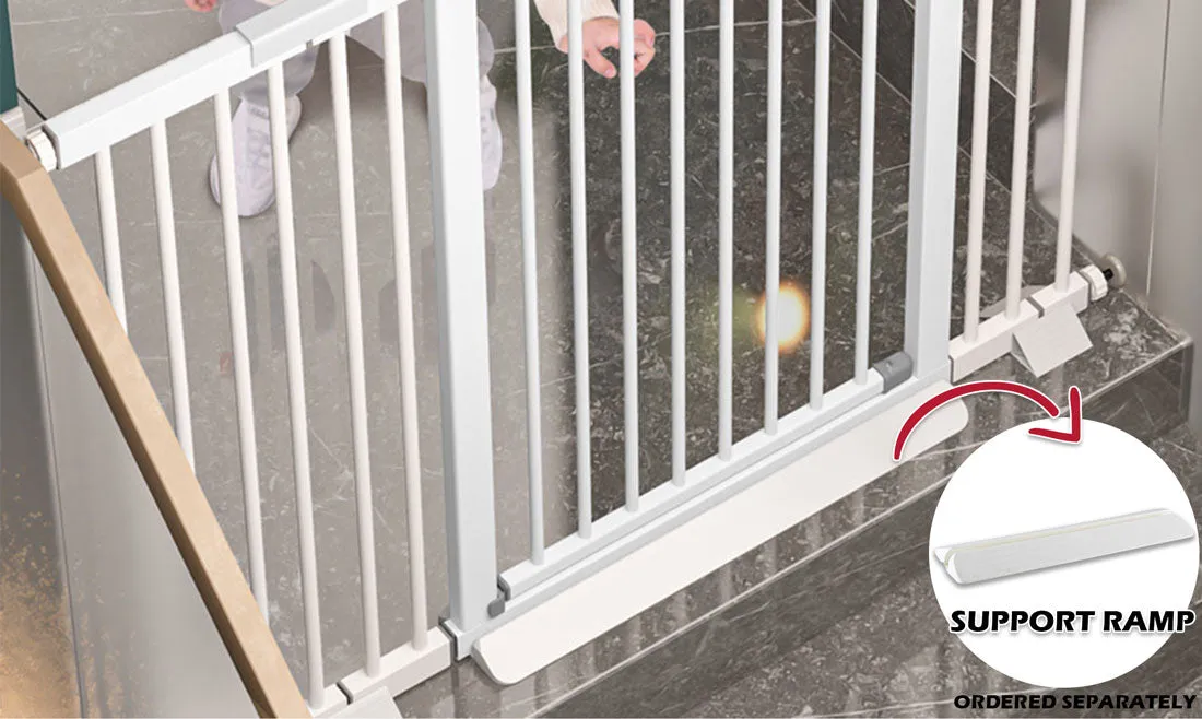 Adjustable Baby Pet Child Kid Safety Security Gate Stair Barrier Door Extension Blue