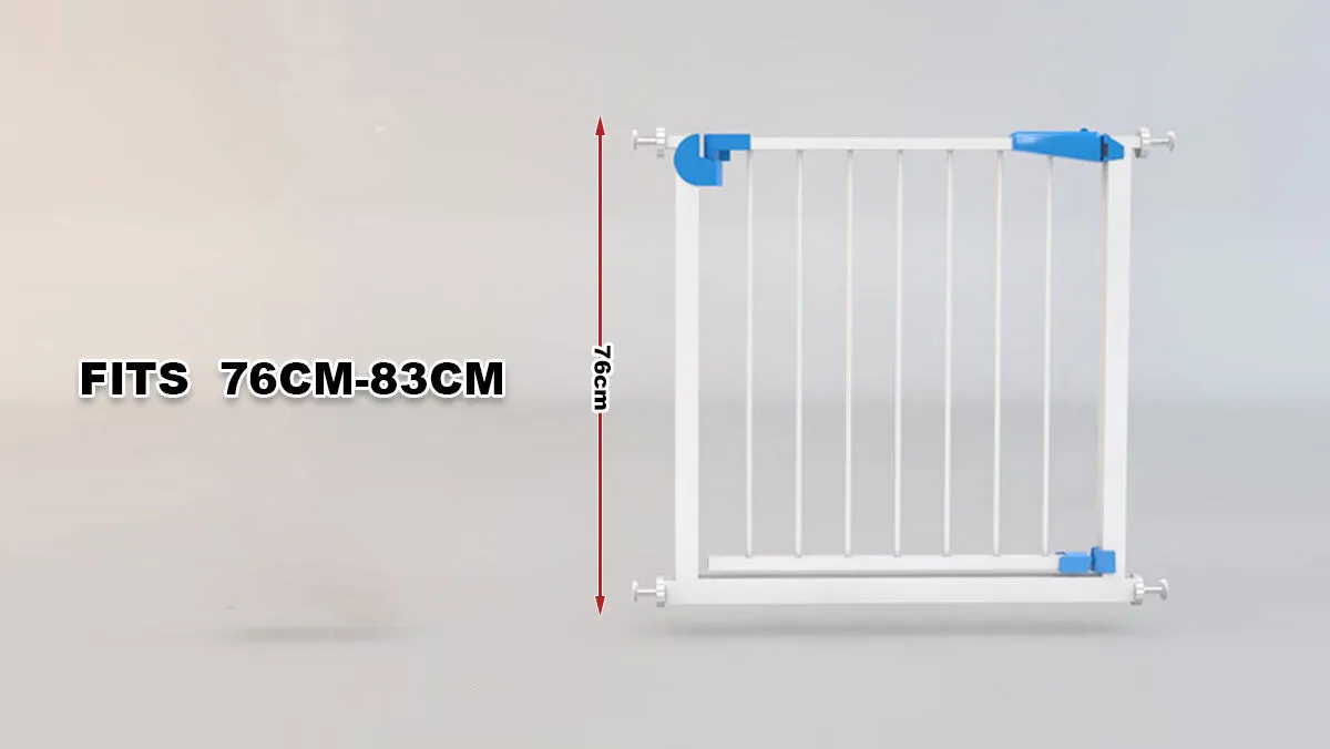 Adjustable Baby Pet Child Kid Safety Security Gate Stair Barrier Door Extension Blue