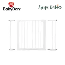 Baby Dan Premier Pressure Fit Safety Gate With 3 Extensions (White)