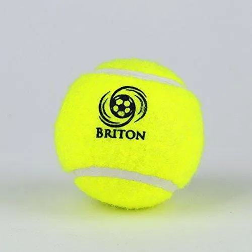Briton Pressure Less Tennis Balls with Carrying Bag (Pack of 12)