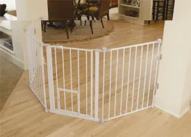 Carlson Flexi Extra-Tall Walk-Thru Gate with Pet Door