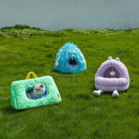 Cat Fluffy Warm Plush House Winter Wool Pet Sleep Pad Cat House Dog House Puppy Indoor Comfortable Caves Interesting Monster Shapes