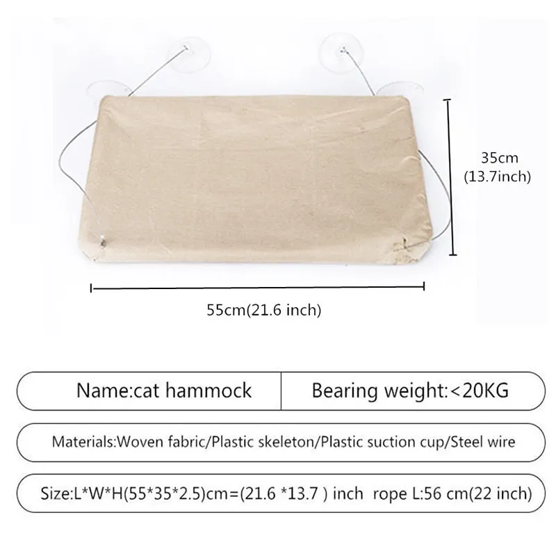Cat Hanging Beds Pet Hammock Bed for Cats Comfortable Cat Window
