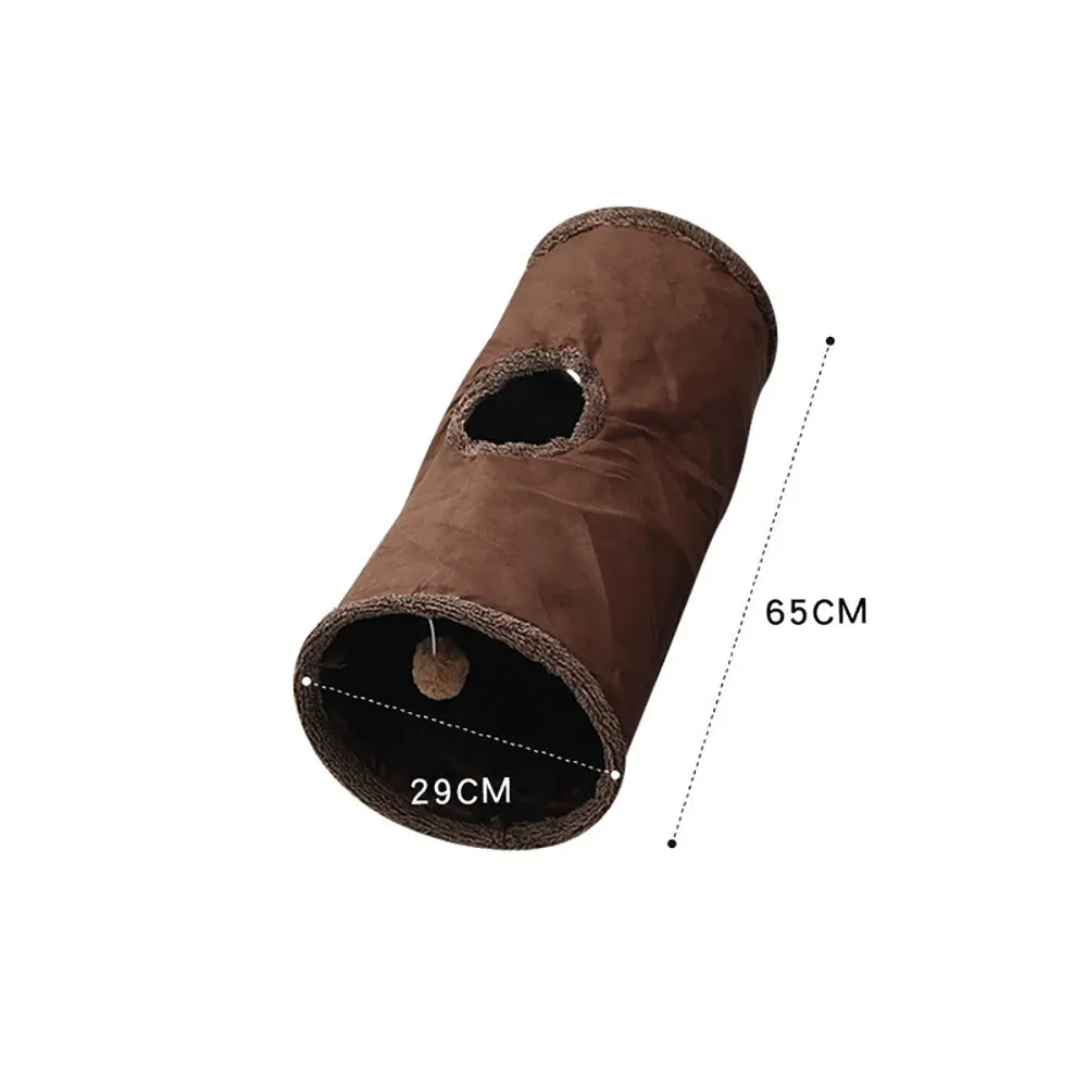 Cat Toys Tente Chat Suede Long 129cm Cat Tunnel Collapsible Tunnel  Non-staining Dirt-resistant Pet Products Pet Toys