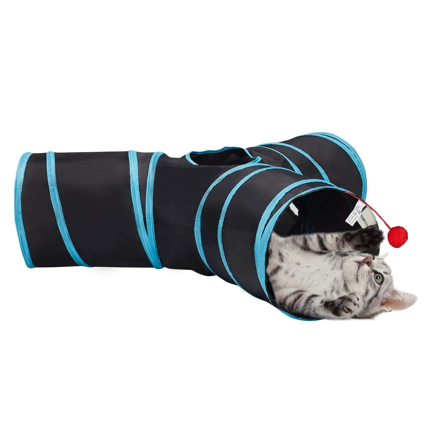 Cat Tunnel with Peek Hole & Toy Ball Fun