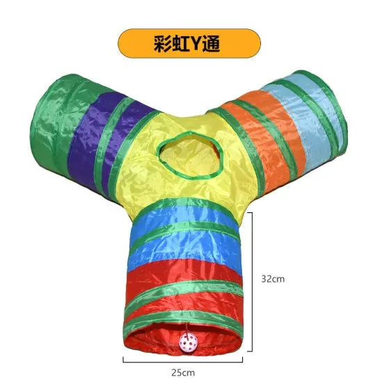 Cat Tunnel with Peek Hole & Toy Ball Fun