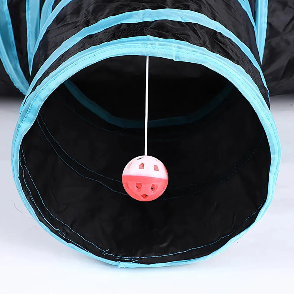 Cat Tunnel with Peek Hole & Toy Ball Fun