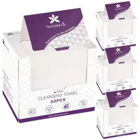 Disposable Face Towels, 10" x 12" Pearl Texture, Lint Free Ultra Thick Face Towelettes for Sensitive Skin, Extra Soft Makeup Remover Skincare Dry Wipes, 200 Count