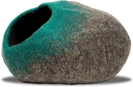Distinctly Himalayan Pet Cave Ombre Grey & Teal