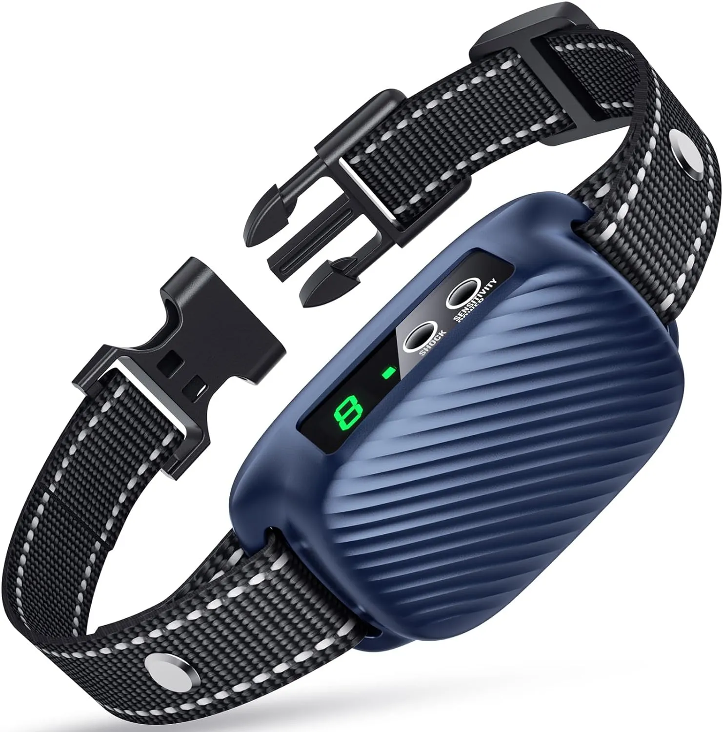 Dog Bark Collar, Automatic Barking Collar with 8 Sensitivity for Large Medium Dogs, Rechargeable No Bark Collar with 3 Training Mode Beep Vibration, Humane Anti Bark Collar-PU01