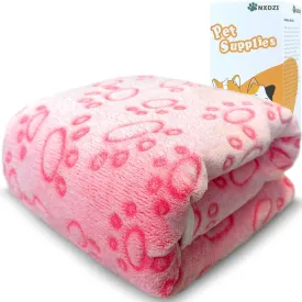 Dog Blankets for Large Dogs, 1 Pc Dog Blanket Washable, Soft Fluffy Flannel Pet Blanket Mat Cover for Bed Couch, Cute Print Puppy Blanket 60" x 50"