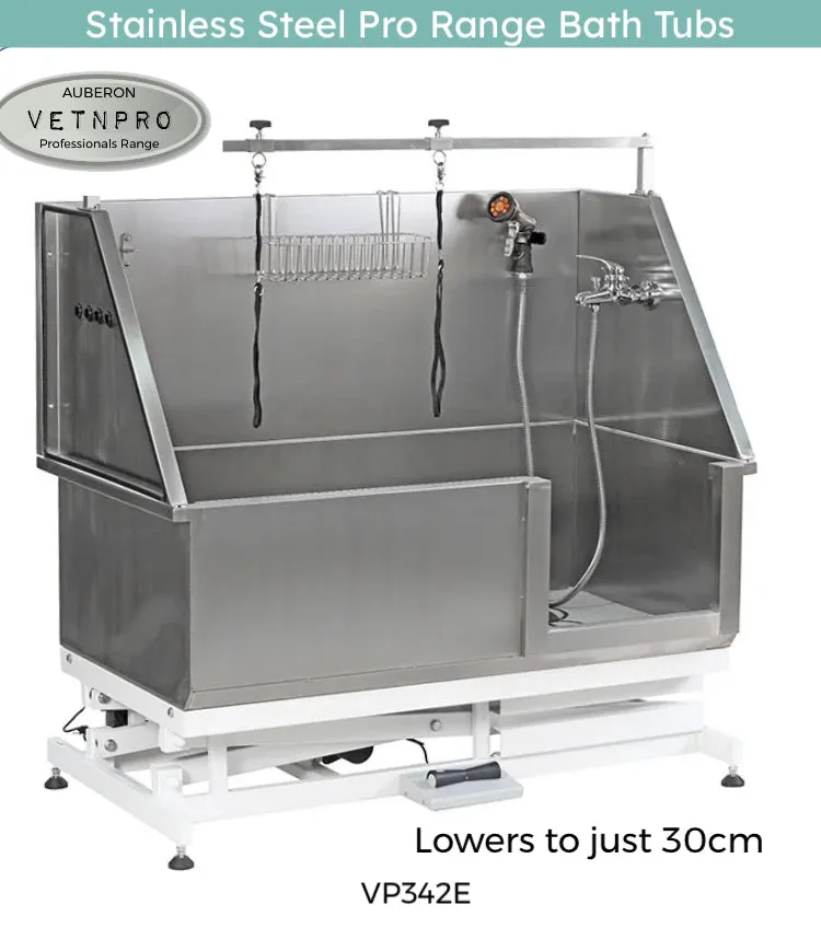 Dog grooming Electric Lift stainless steel pro range Bath Tub Medium 130cm many features!