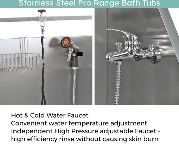 Dog grooming Electric Lift stainless steel pro range Bath Tub Medium 130cm many features!