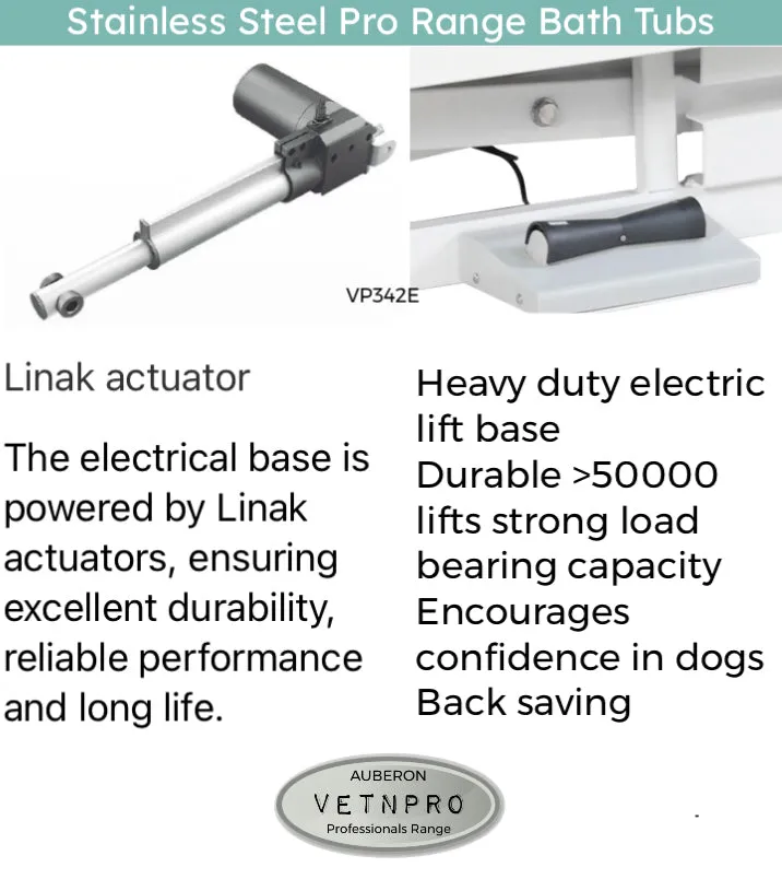 Dog grooming Electric Lift stainless steel pro range Bath Tub Medium 130cm many features!