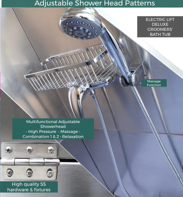 Dog grooming Electric Lift stainless steel pro range Bath Tub Medium 130cm many features!