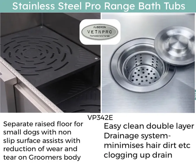 Dog grooming Electric Lift stainless steel pro range Bath Tub Medium 130cm many features!