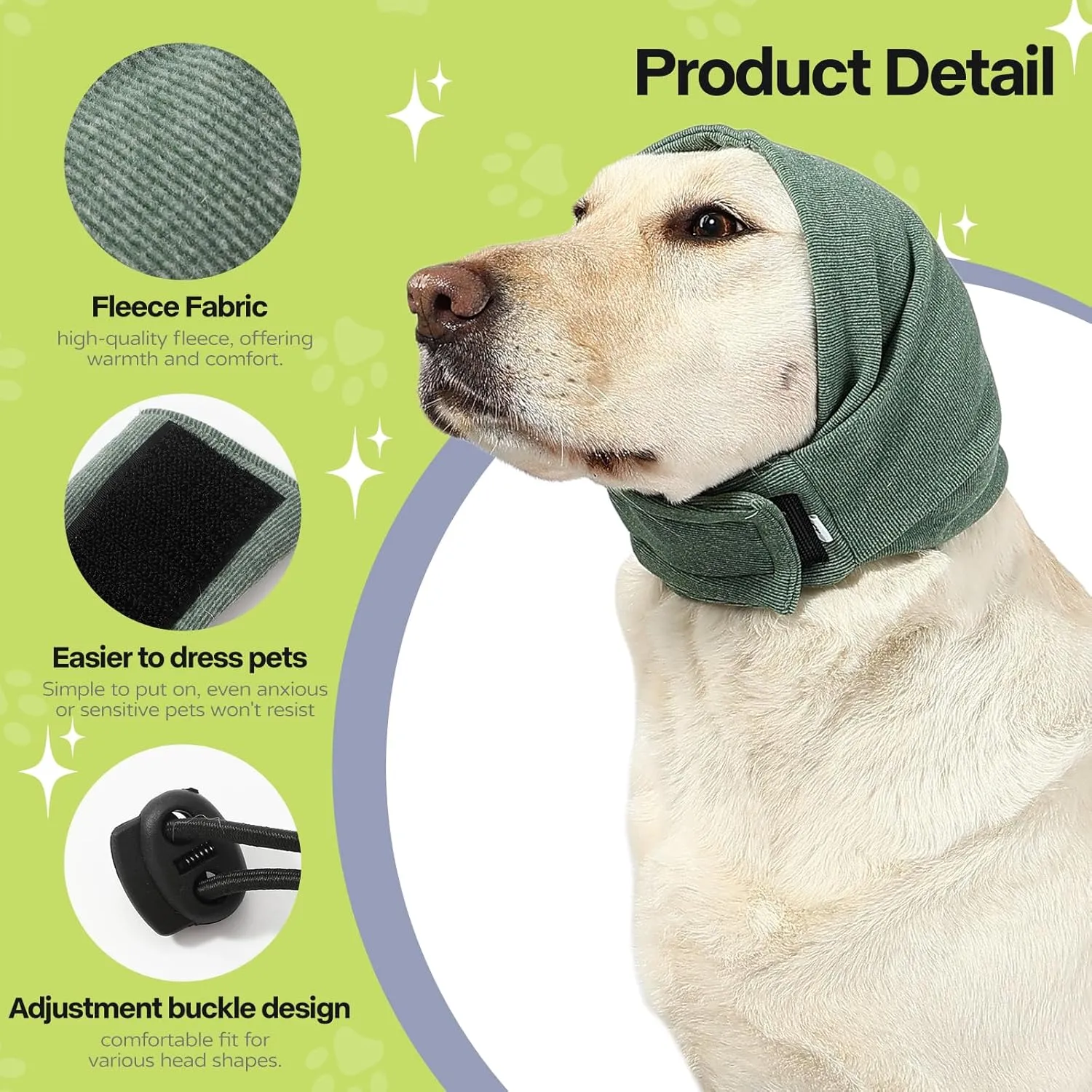 Dog Reducing Noise Hoodie, Ear Covers for Bath, Thunderstorms, Dog Anxiety Relief Hoodie