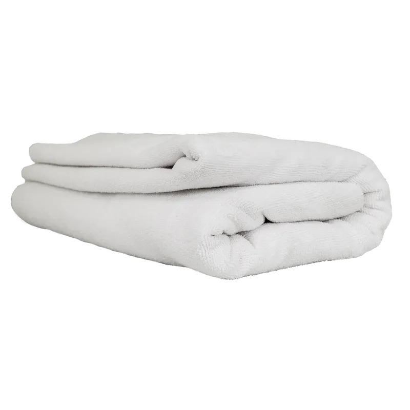Elegant Edgeless Microfiber Towel, White 51" X 30"