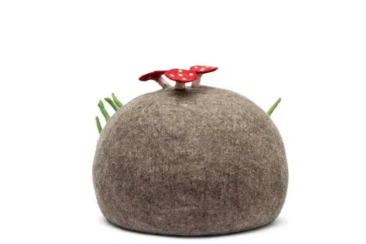Felt Mushroom Cozy Cat House