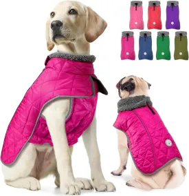 Fragralley Waterproof Windproof Winter Coat for Dogs, Reflective Cold Weather Jacket With Harness Hole, Warm Fleece Vest for Small Medium Large Puppies, Ideal Gift