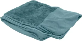 Furhaven Replacement Dog Bed Cover Plush & Suede Sofa-Style, Machine Washable - Deep Pool, Medium