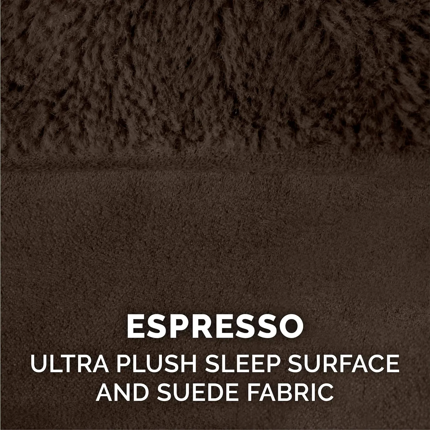 Furhaven Replacement Dog Bed Cover Plush & Suede Sofa-Style, Machine Washable - Espresso, Jumbo Plus (XX-Large)