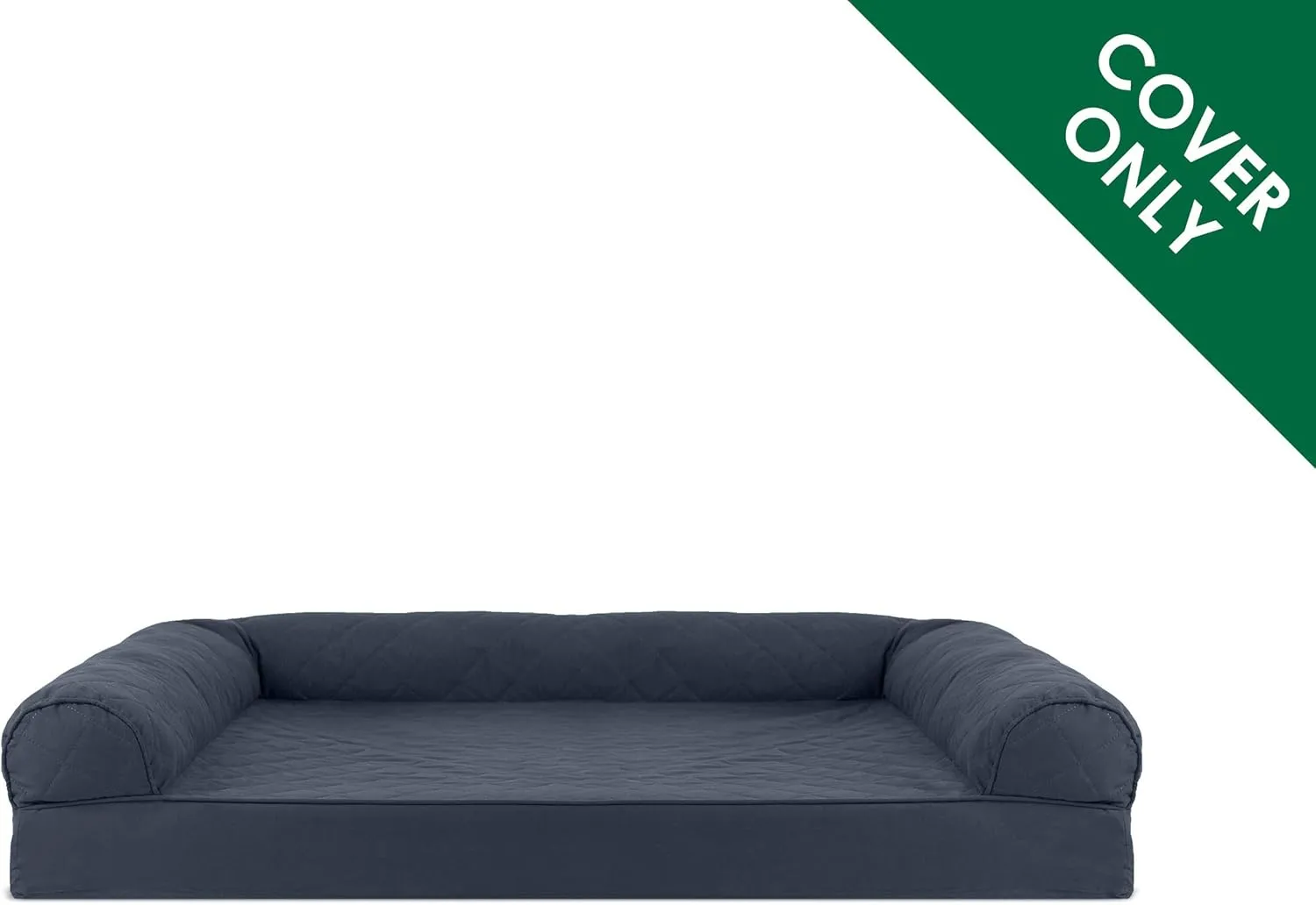 Furhaven Replacement Dog Bed Cover Quilted Sofa-Style, Machine Washable - Iron Gray, Medium
