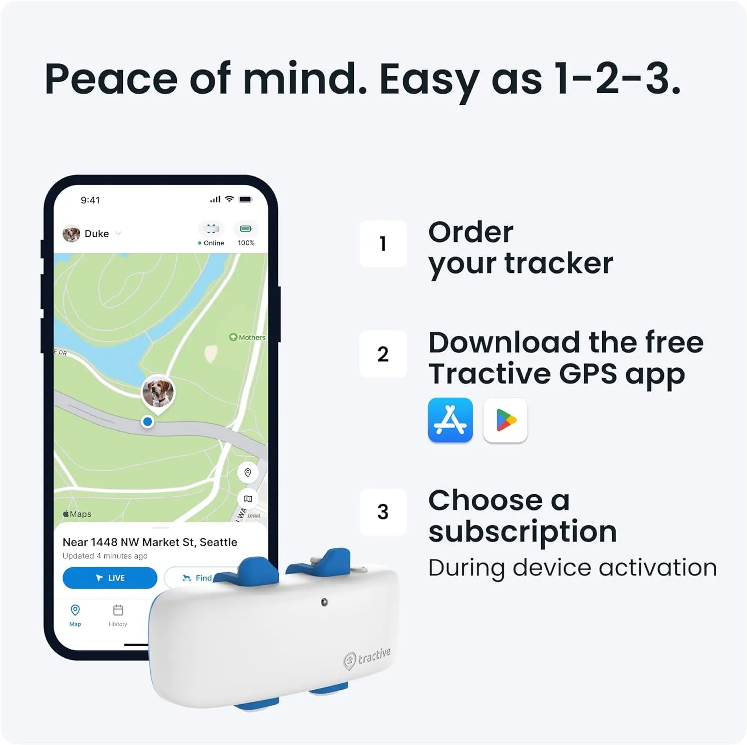 GPS Tracker & Health Monitoring for Dogs