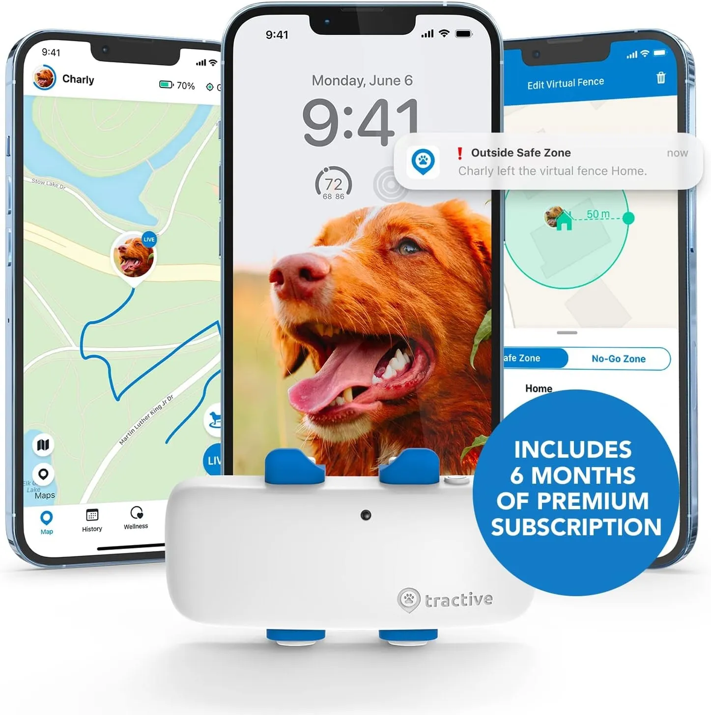 GPS Tracker & Health Monitoring for Dogs
