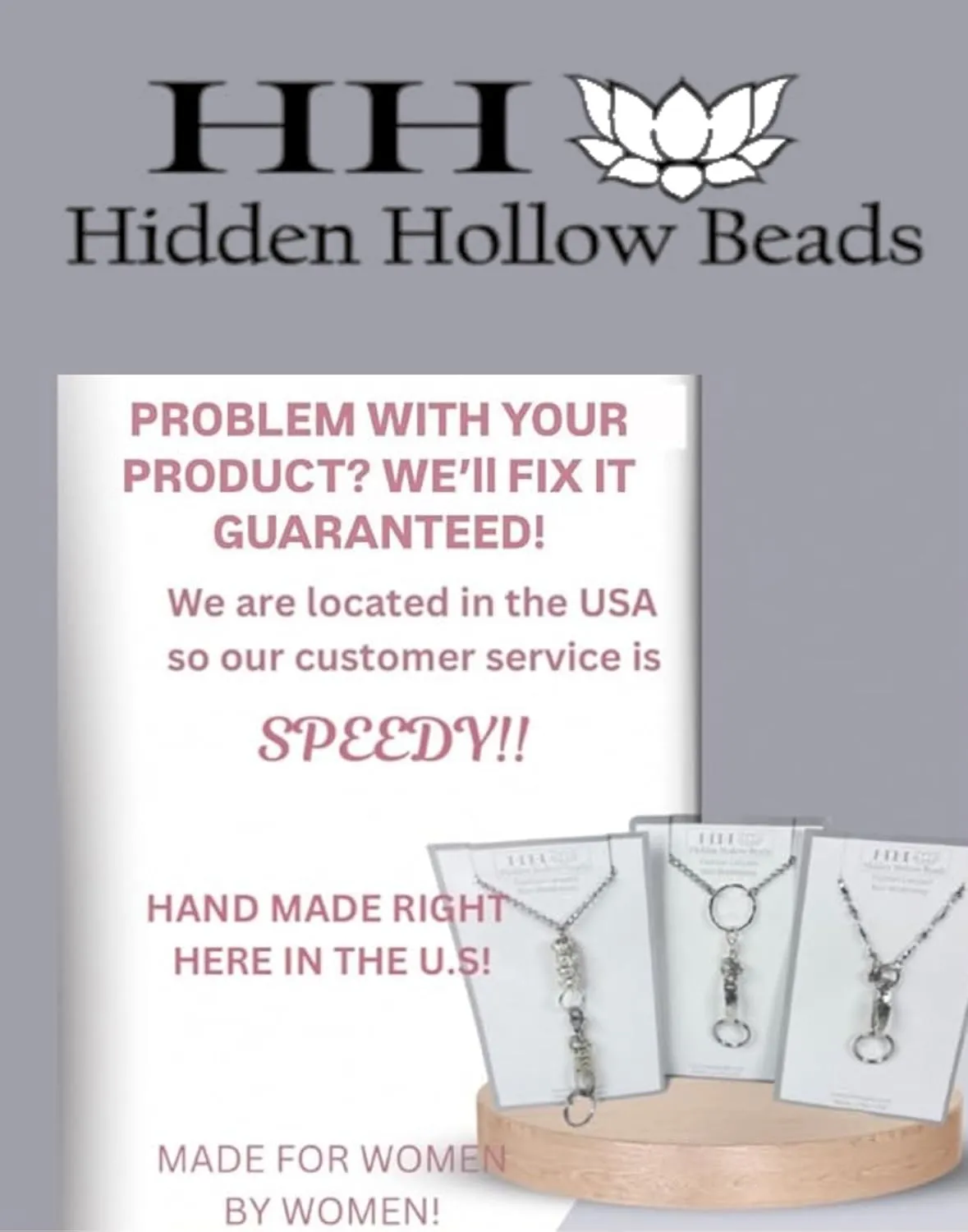 Hidden Hollow Beads Women's 6.5 inch Medical Alert ID Interchangeable Replacement Bracelet, Identification vital info tag(Multi Cancer Awareness