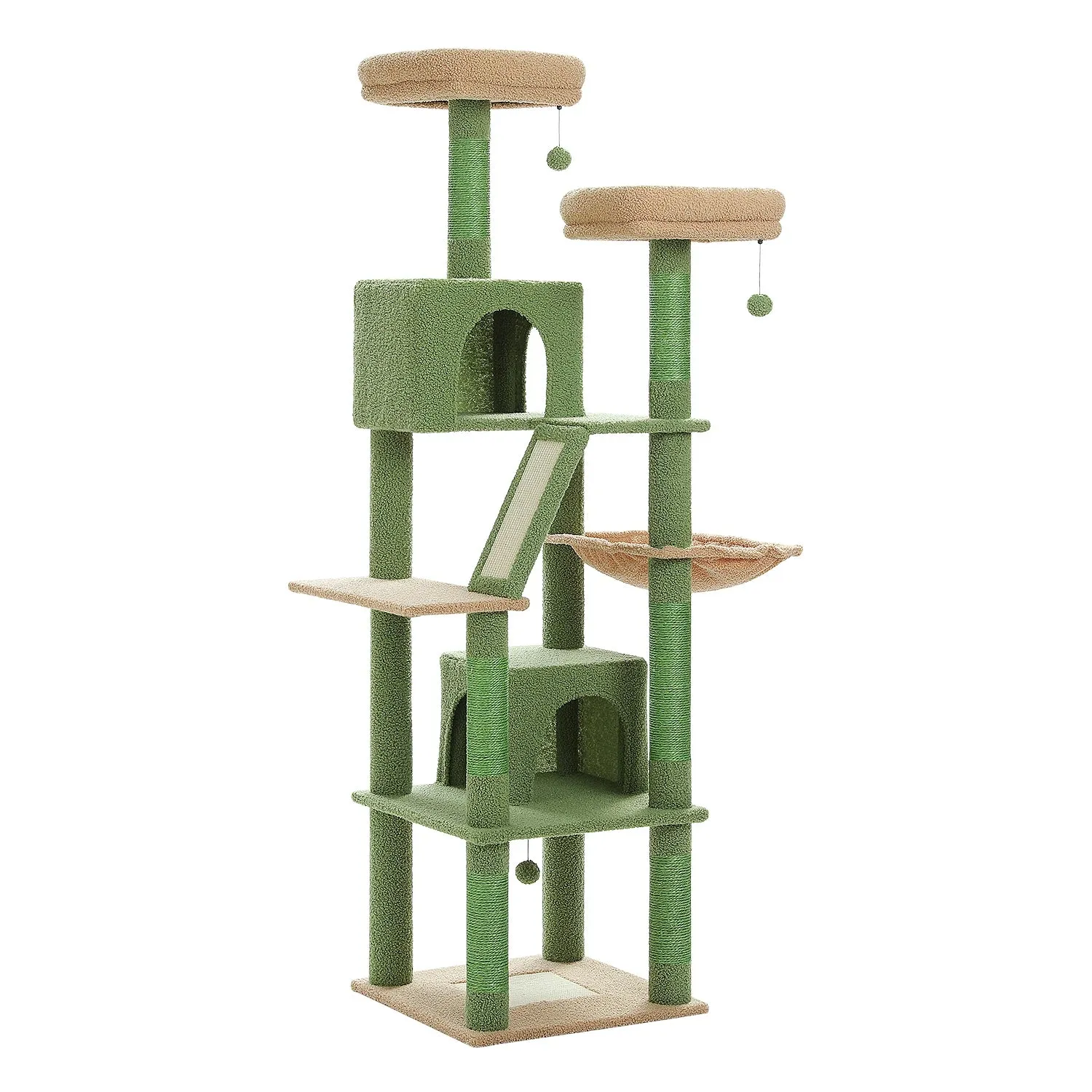 Large Tall Cat Tree Tower for Indoor Cats Multi-Level Plush Cat Condo w/ Scratching Posts Scratching Boards Perches & Caves