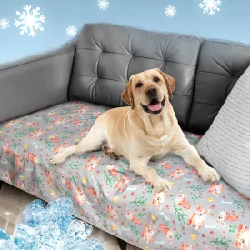 Leekalos Dog Cooling Mat,Pet Coolings Pads for Dogs Blanket,Summer Cooling Bed for Cats Blanket,Portable Pet Coolings Cushion for Home & OutdoorBoth Cold and Warm Uses