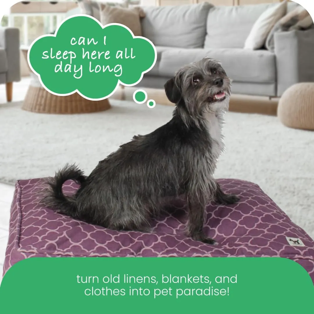 Molly Mutt Medium to Large Dog Bed Cover - Royals Print - Measures 27X36X5 - 100% Cotton - Durable - Breathable - Sustainable - Machine Washable Dog Bed Cover