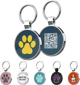 MYLUCKYTAG QR Code Dog Tags - Scan for Instant Pet Location Alerts