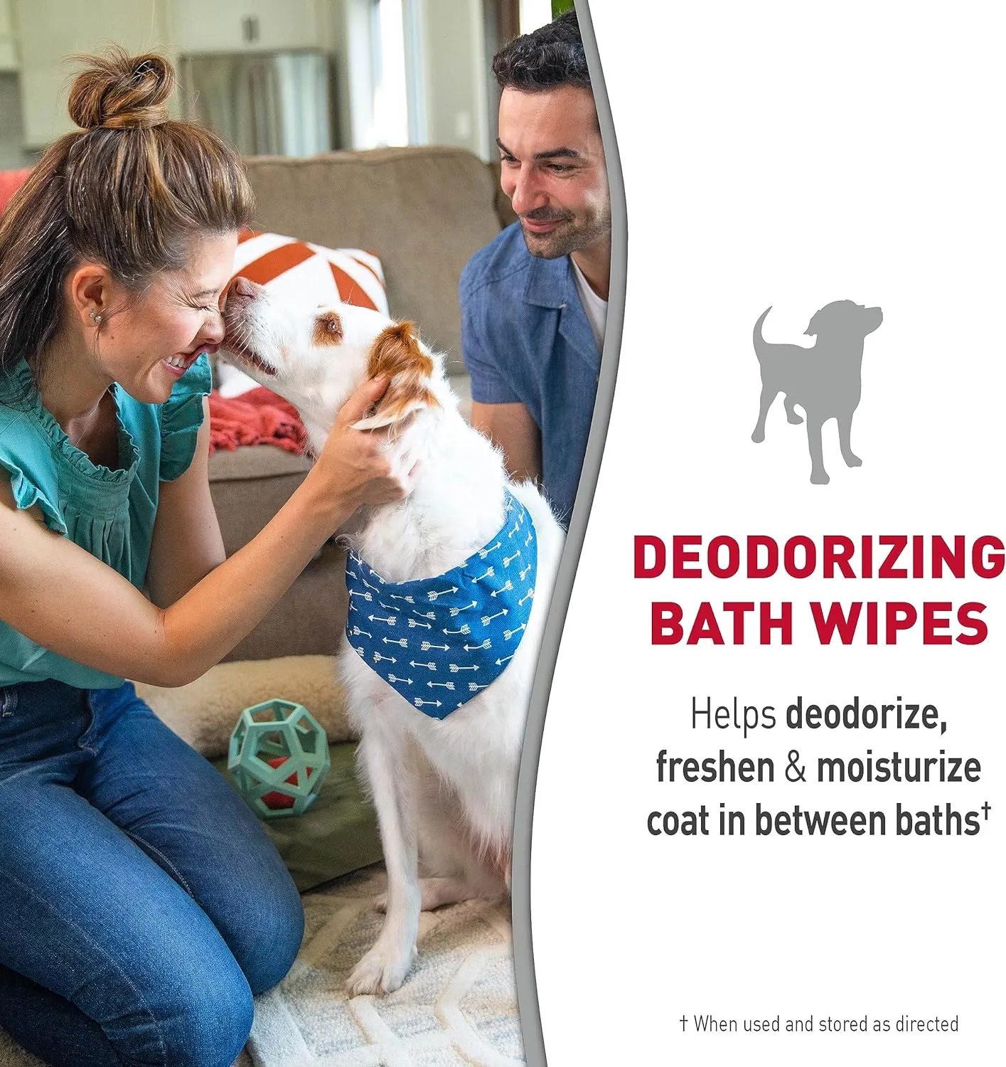 Nature's Miracle Deodorizing Bath Wipes Sunkissed Breeze Scent, 100 ct