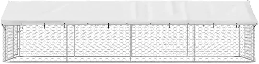 Outdoor Dog Kennel with Roof 236.2"x78.7"x59.1"Large Outdoor Dog Kennel Heavy Duty Pet Enclosure for Play and Exercise, Easy Assembly