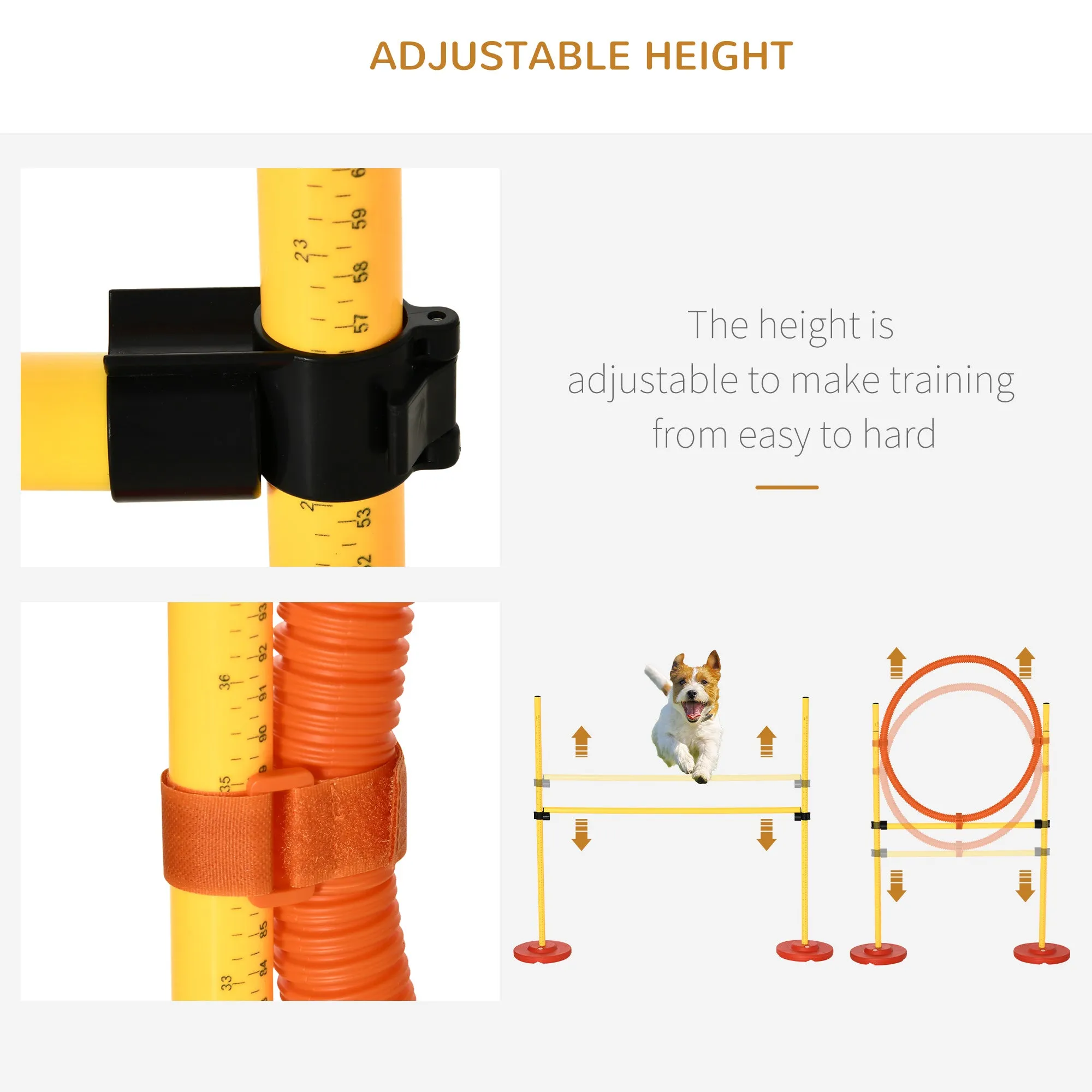 PawHut Outdoor 3 PC Dog Pet Agility Training Garden Starter Obstacle Set for Dog