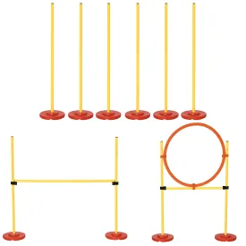 PawHut Outdoor 3 PC Dog Pet Agility Training Garden Starter Obstacle Set for Dog