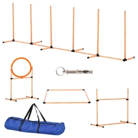 PawHut Pet Agility Training Equipment Dog Jump Hurdle Bar Obedience Training Set