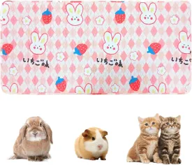 PINVNBY Guinea Pig Cage Liner,Thickening Rabbit Cage Liners Reusable Non-Slip Pet Soft Mat Washable Bunny Pee Pads for Hamster Chinchilla Cats Puppies(35.4" x 62.9")