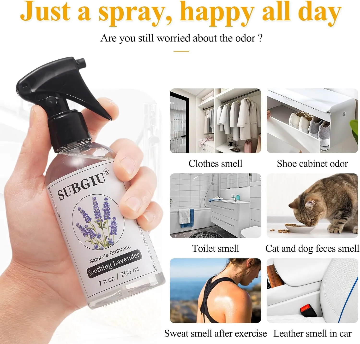 Room Natural Linen Spray and Fabric Spray, Aromatherapy (7 Fl Oz, Fresh Linen   Lavender(2 Bottle))
