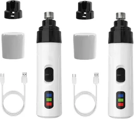 Silent Groom Pro, 2025 New Silent Grind Pro For Dogs Silent Grind Pro Dog Nail Trimmer, Rechargeable Micro Precision Electric Dog Nail Clippers Pet Paws Grooming Smoothing Tool(White two sets)