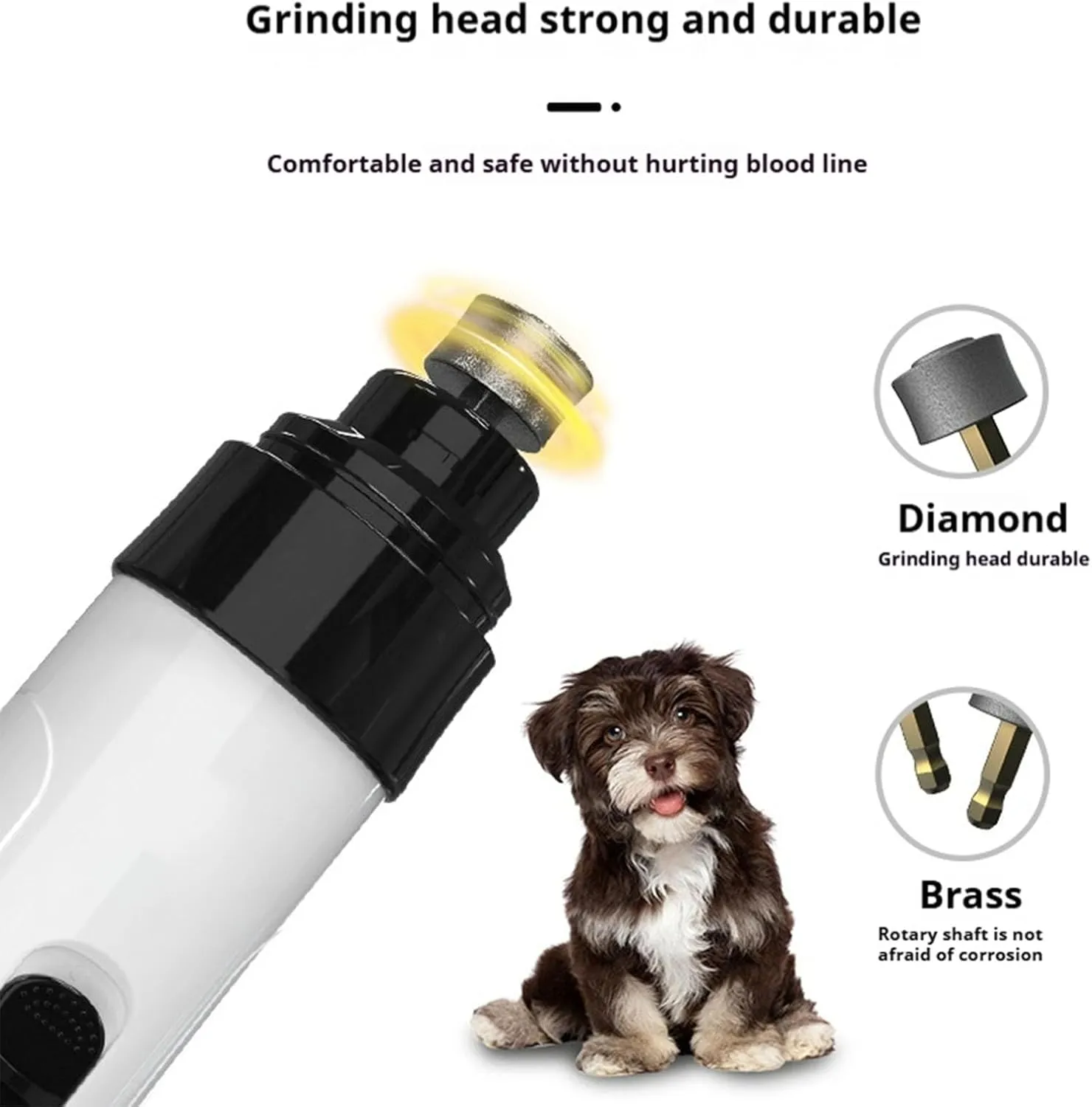 Silent Groom Pro, 2025 New Silent Grind Pro For Dogs Silent Grind Pro Dog Nail Trimmer, Rechargeable Micro Precision Electric Dog Nail Clippers Pet Paws Grooming Smoothing Tool(White two sets)
