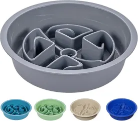 Slow Feeder Dog Bowls for Large Breeds Fits Raised Feeding Station, Puzzle Dog Food Bowls to Slow Down Eating, Dogs Feeding Bowl with Non-Slip, Slows Feeder Pet Bowl for Wet and Dry Food